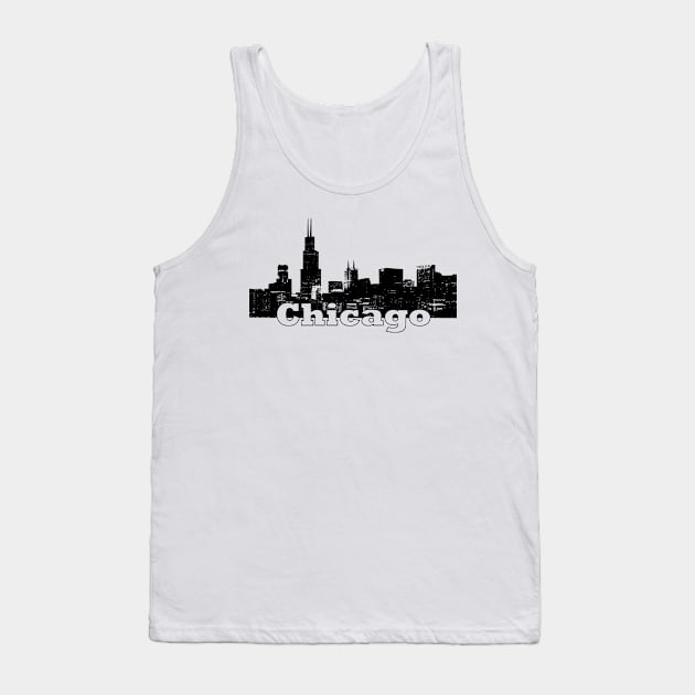 Chicago Skyline Tank Top by Kingluigi